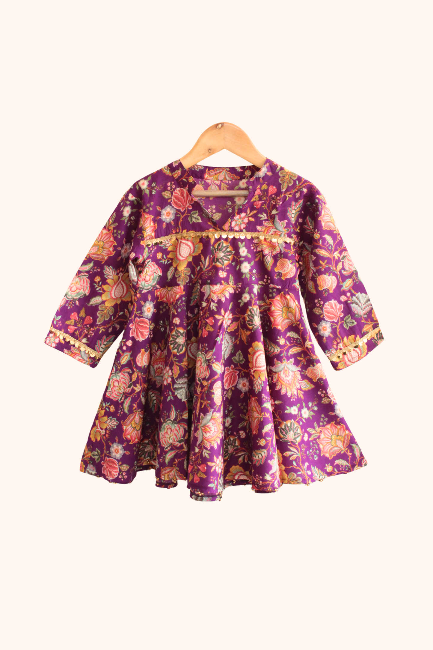 Pure Cotton Ethnic Clothing Set - Purple