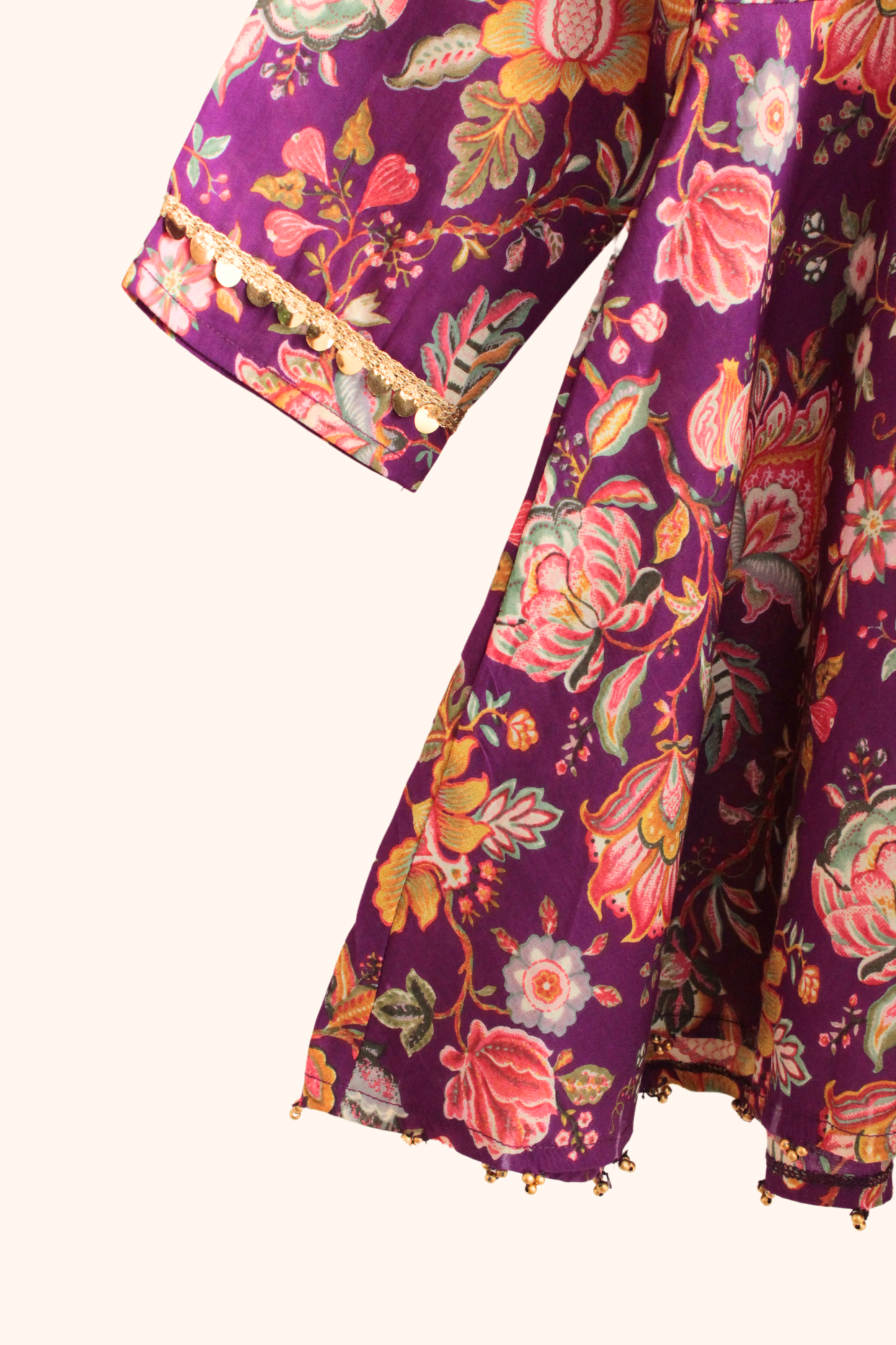 Pure Cotton Ethnic Clothing Set - Purple