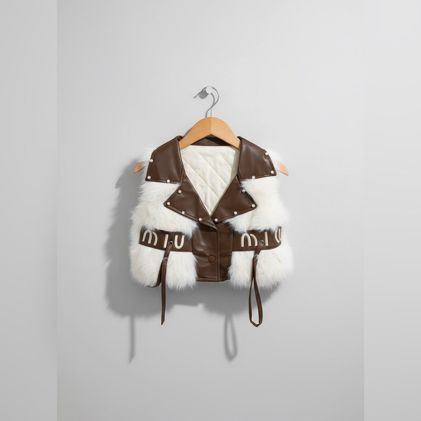 Chic Layered Brown & Faux Fur Winter Set for Kids