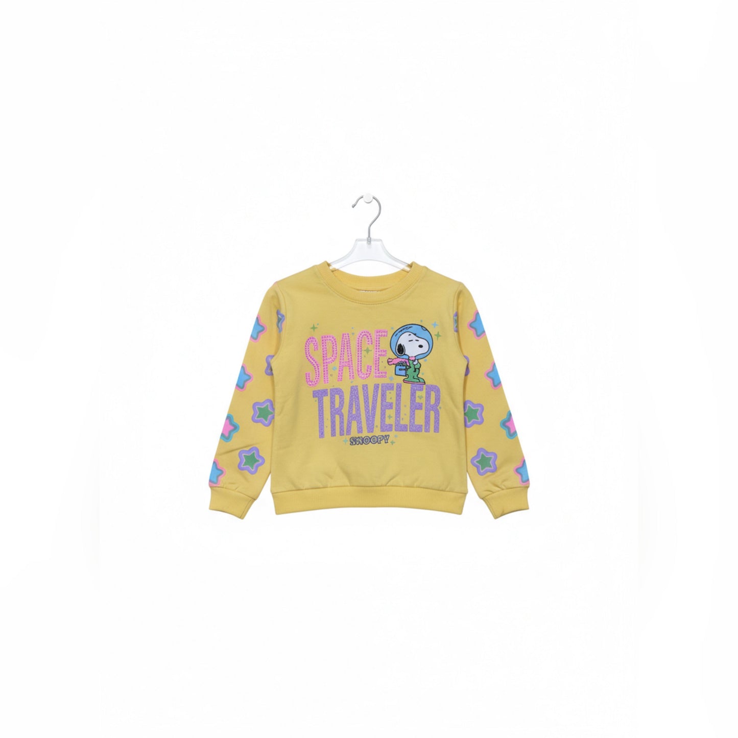Girls Yellow ‘Space Traveller’ Snoopy Pre-Winter Sweatshirt