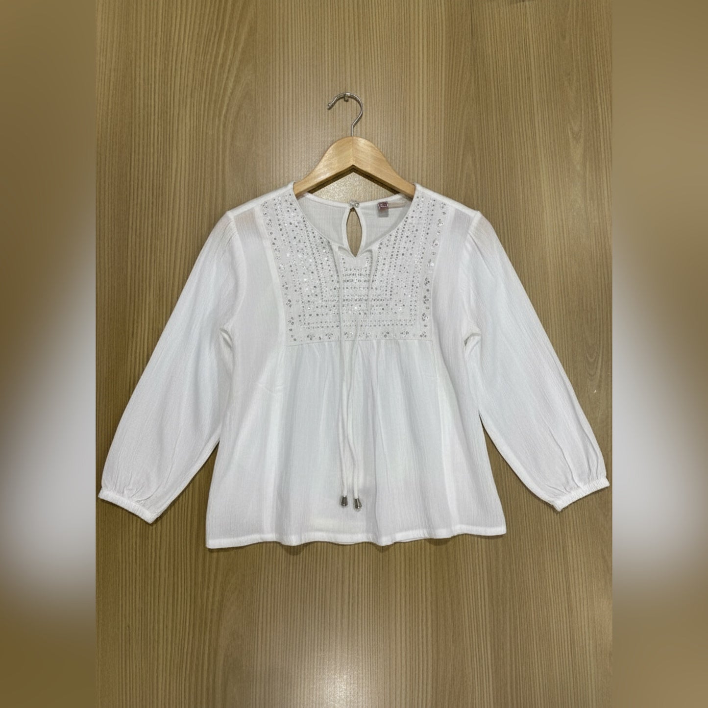 Elegant White Short Kurti for Girls