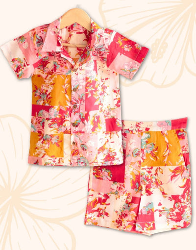 Boys Goa Pure cotton Printed clothing set - Red / Yellow