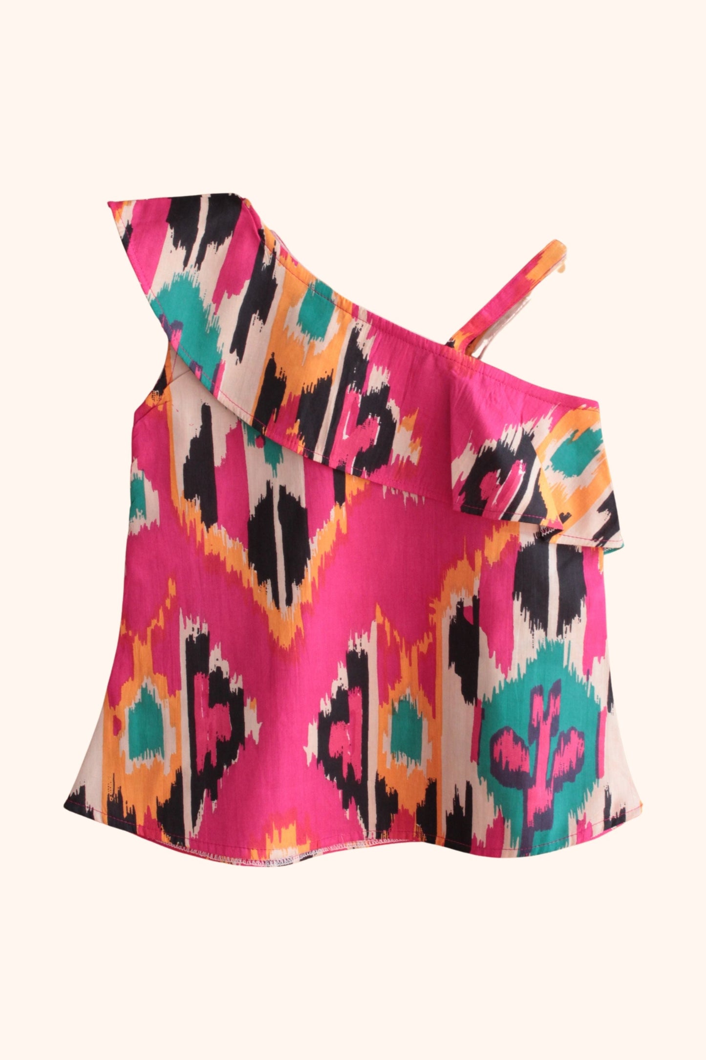 Vibrant Ikat Print Girls’ Cord Set