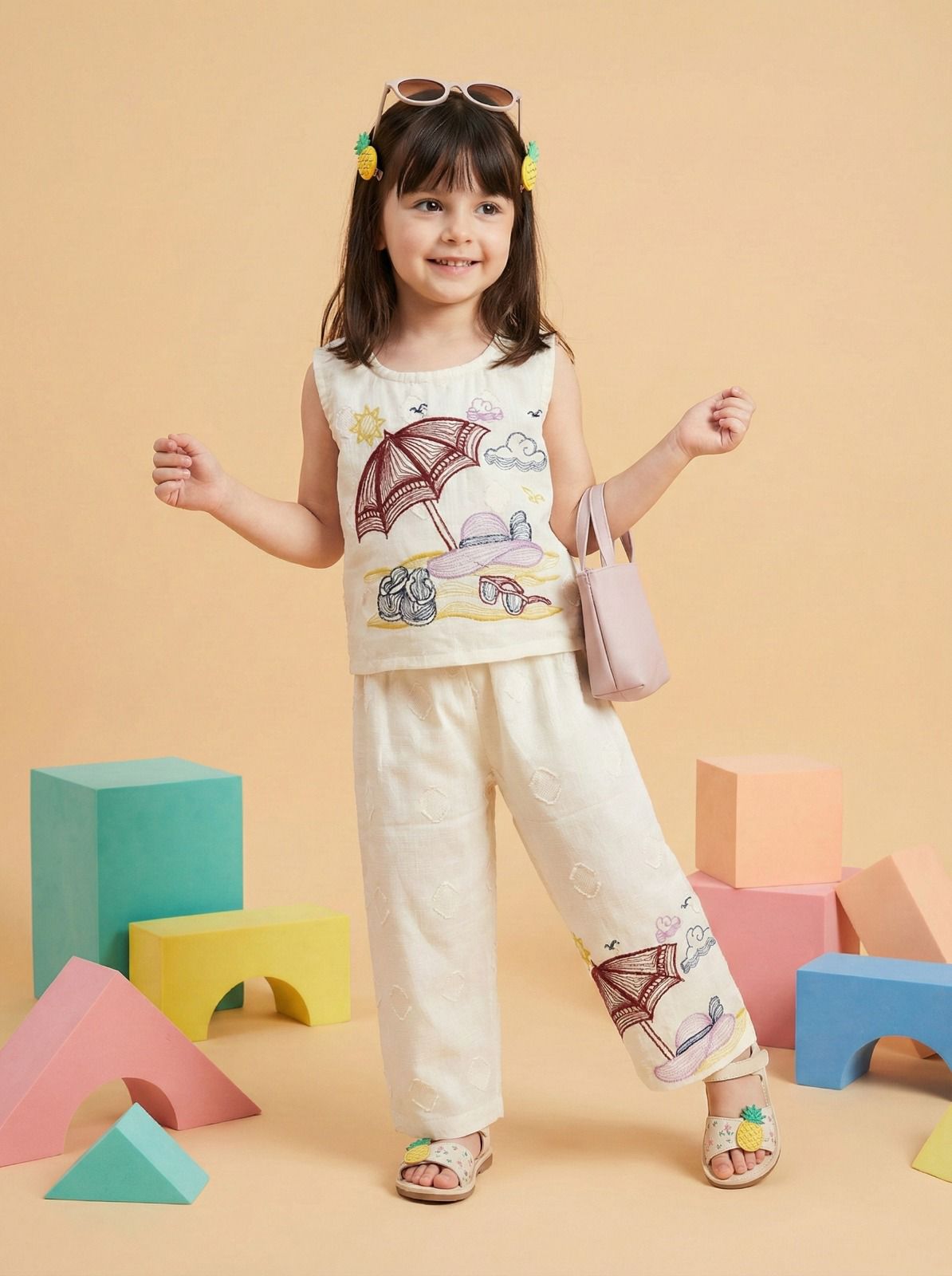 Girls Premium Cotton Co-Ord Set – Soft & Breathable Summer Outfit for Kids