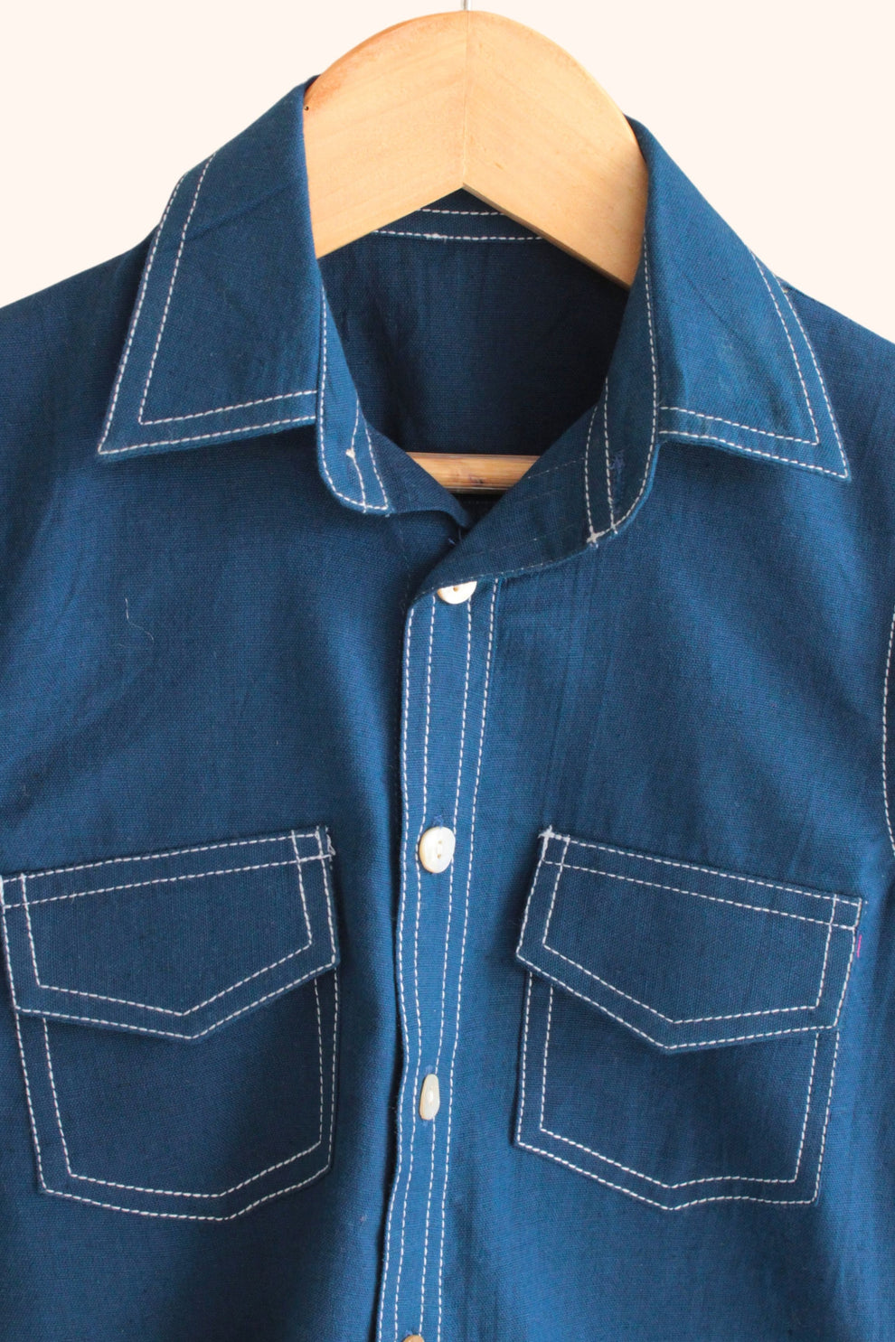 Boys Blue Cotton Shirt & Beige Pants Set | Smart Casual Kids Outfit