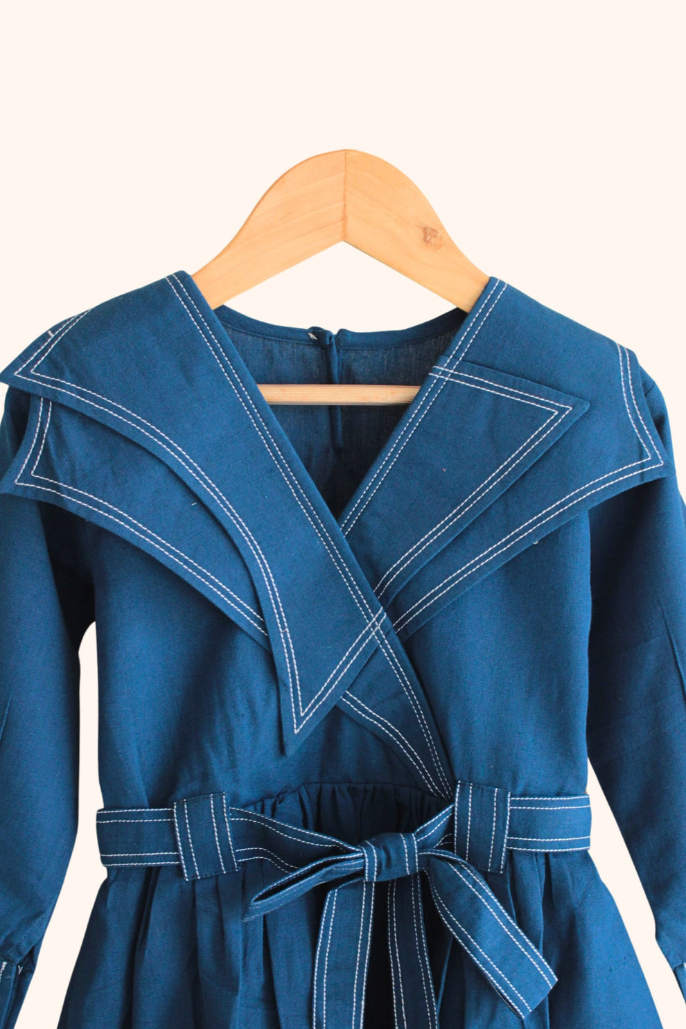 Girls Blue Cotton Dress | Stylish Casual & Party Wear Dress