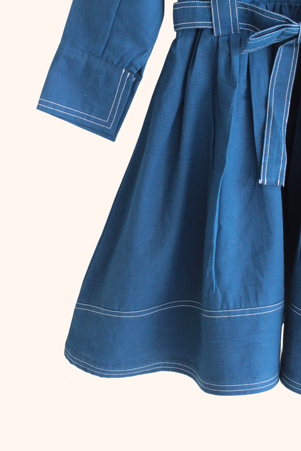 Girls Blue Cotton Dress | Stylish Casual & Party Wear Dress