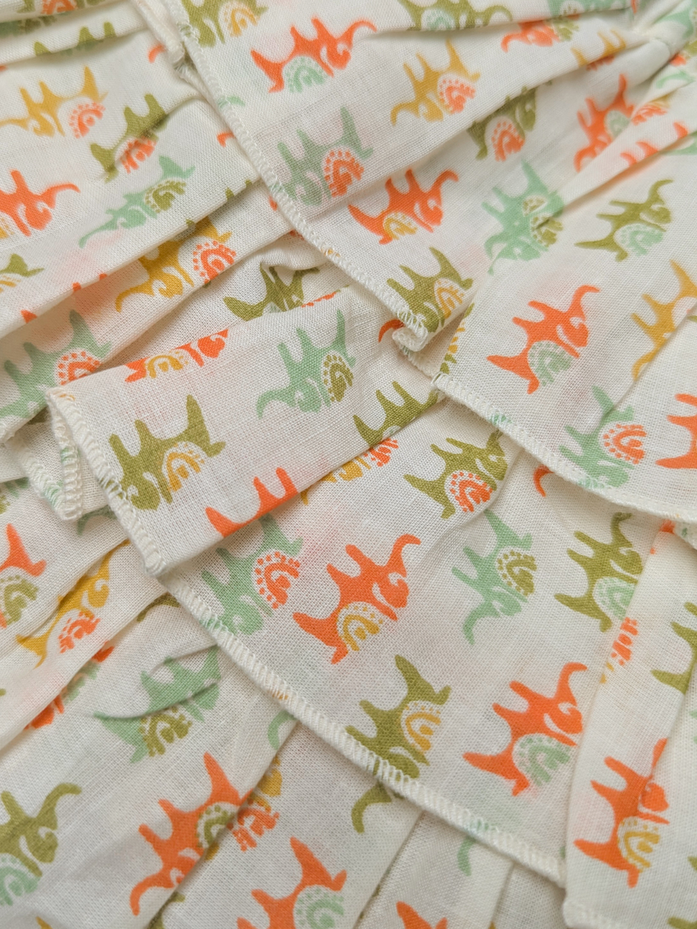Baby Muslin Ruffle Top Skirt Set for Girls - Green