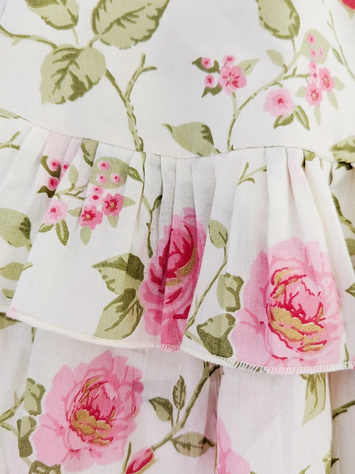 Creamy Rose Cotton Summer Top Bottom Set