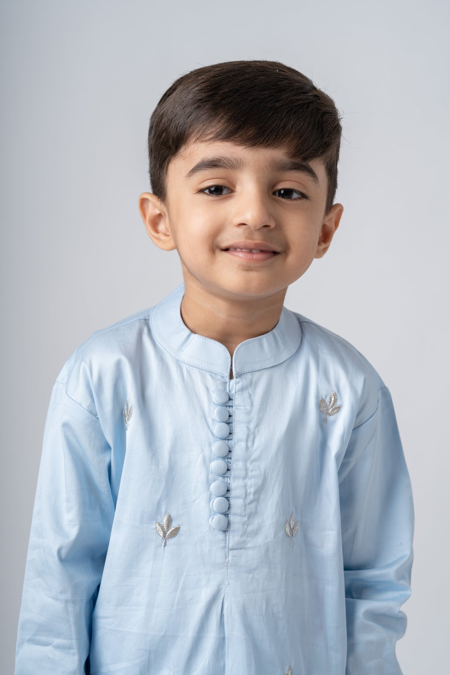 Elegant Ice Blue Kids Kurta Pajama Set for Boys | Traditional Ethnic Wear