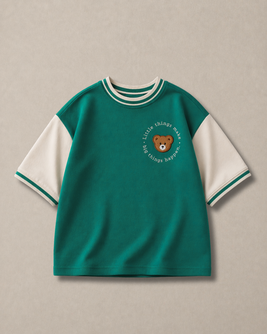 Set of Green 67 Tshirt and Green Long Shorts - Green