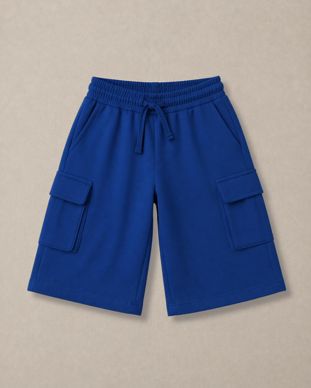 Set of Happy face and cargo shorts oversized set - Blue