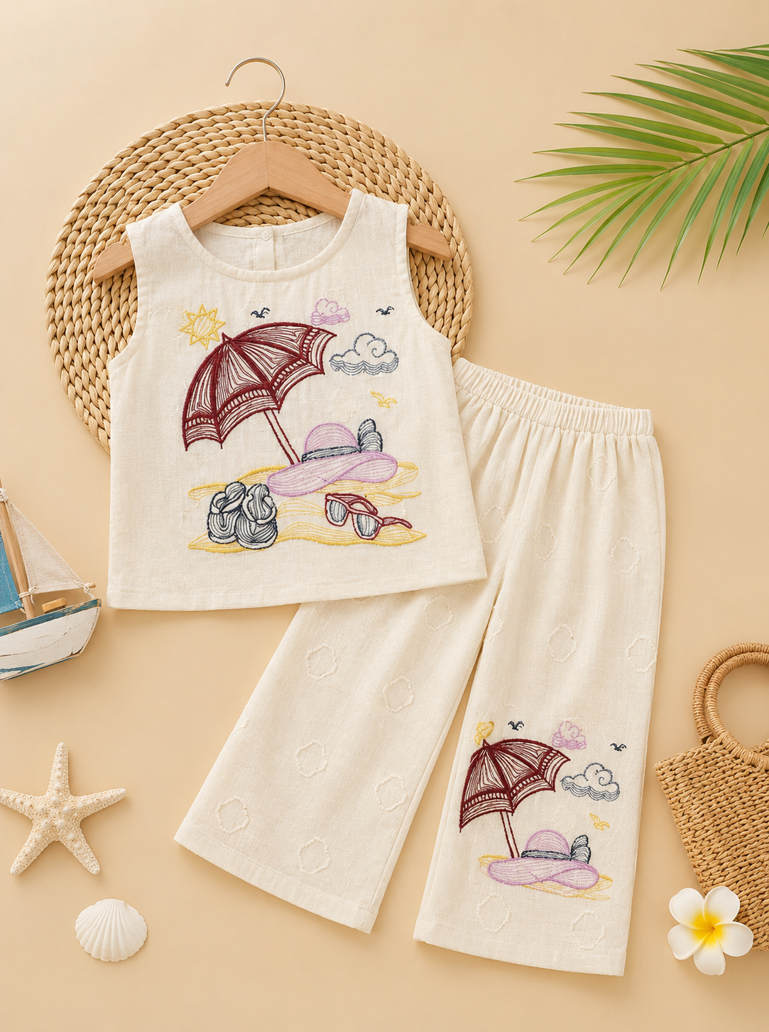 Girls Premium Cotton Co-Ord Set – Soft & Breathable Summer Outfit for Kids