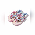 Girls’ Mermaid Print Flip Flops – Pink & Blue