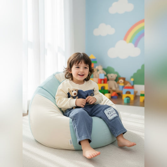 Playful Denim Teddy Cord Set for Kids