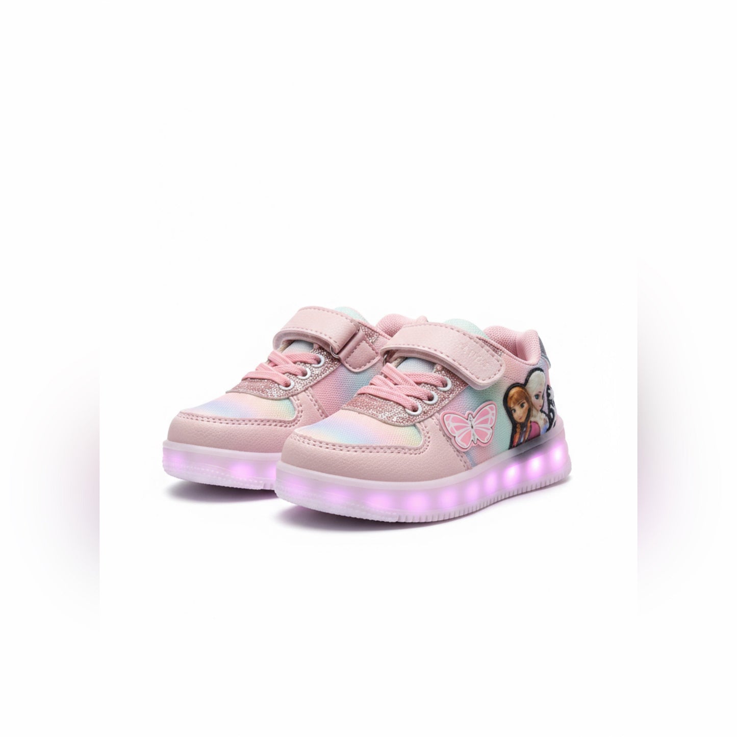 Magical Frozen-Themed Pink Kids Sneakers